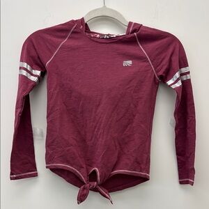 Marila Girls Size 6x Maroon Long Sleeve Athletic Top with matching leggings